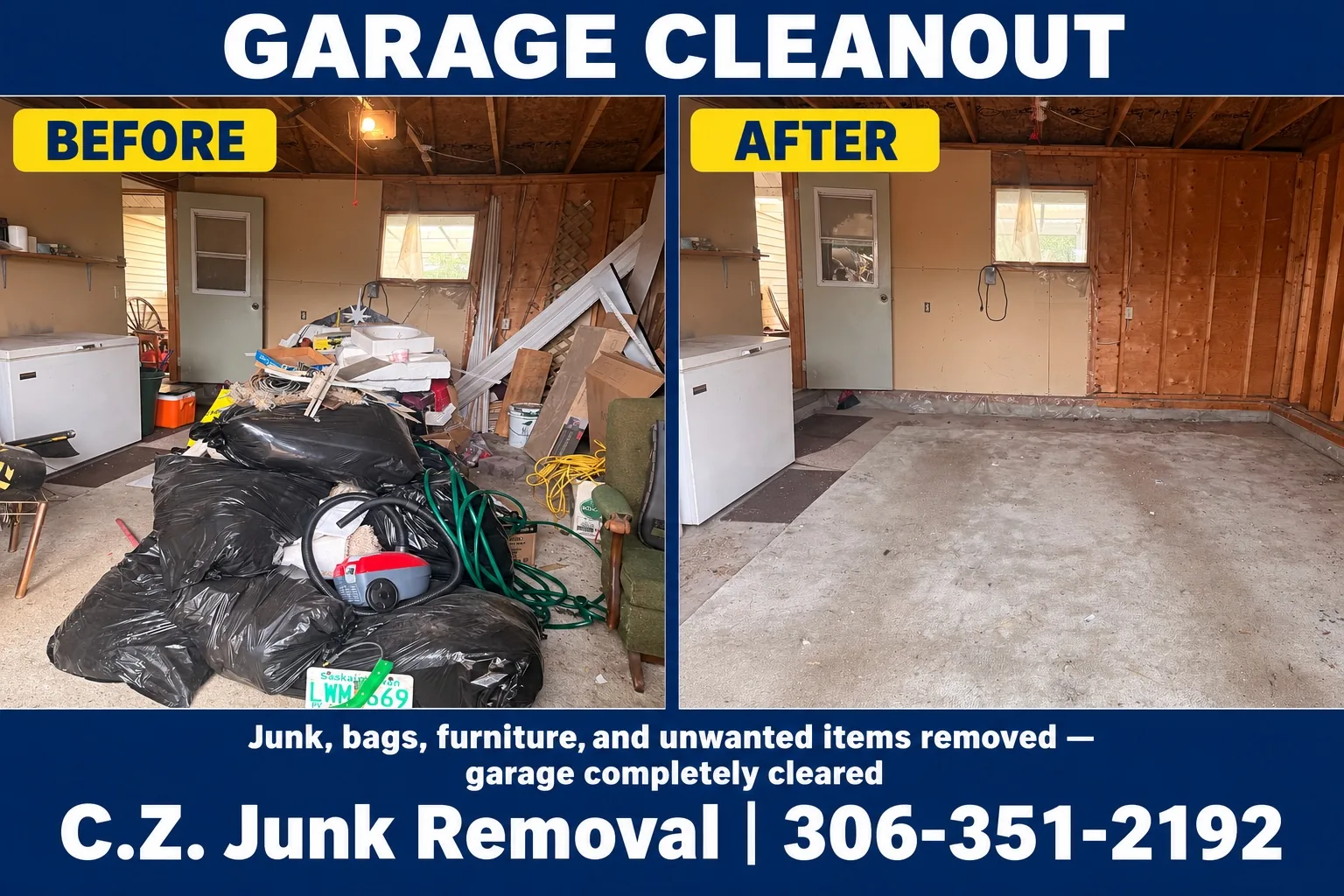 Garage cleanout in Saskatoon